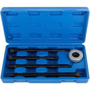maXpeedingrods Long Reach Harmonic Balancer Installer Kit, 5 Piece Harmonic Balancer Pulley Puller Install Set, Crank Pulley Removal Tool Damper Puller Kit for Ford GM Dodge Chrysler