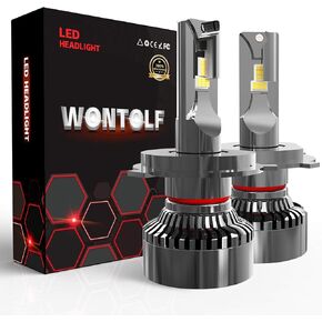 H4/9003 Bulbs, Upgraded 120W 20000LM Bright Fog Lighting Bulb, 6500K Cool White IP68 Waterproof,Quick Installation