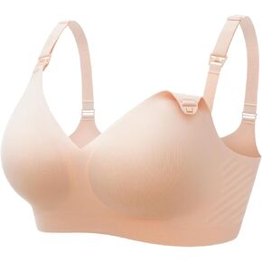 HOFISH Updated Nursing Bras for Breastfeeding, AirZephyr Seamless Maternity Bra, Soft Breathable Nursing Bra for Pregnancy