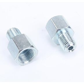 أنثى 3/8 × 24 مقلوب إلى ذكر 3/8 × 24 خيط تركيبات خط الفرامل محول الزنك الصلب، حزمة من 2