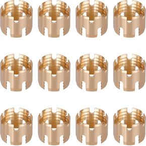 Air Brake Hose End Fitting -Air Hose Fittings, Brass DOT Sleeve Tube for Hose End Connector,1/2" Air Brake Hose End Fitting Repair Tube for Air Hose Braking System (Pack of 12)