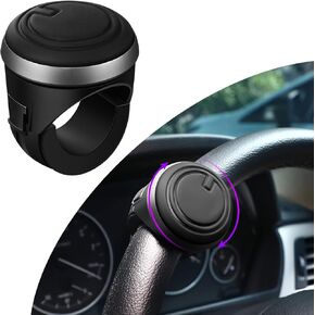 Spinner Knobs Steering Wheel Buddy 360 Degrees Rotation Suicide Knobs for Steering Wheel with Silicone Surface and Metal Bearings for Driving Turning Car Truck Boat (2 Packs)