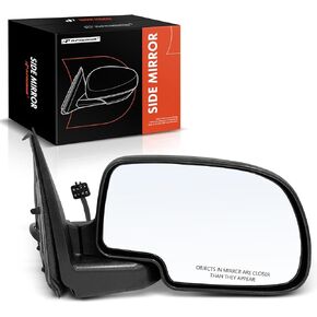 A-Premium Pair (2) Driver and Passenger Side Power Door Mirror - Compatible with Chevrolet Silverado 1500 2500 3500, Tahoe, Suburban & GMC Sierra, Yukon & Cadillac Escalade - Non-Heated Manual Folding