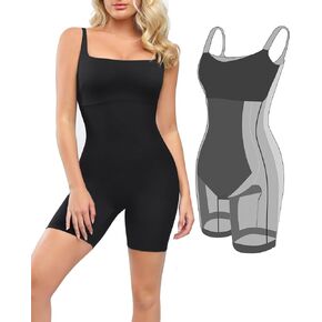 Popilush Shapewear Jumpsuits for Women Built In Shapewear Workout Shorts Rompers Tummy Control Bodysuit Yoga Outfits 2024