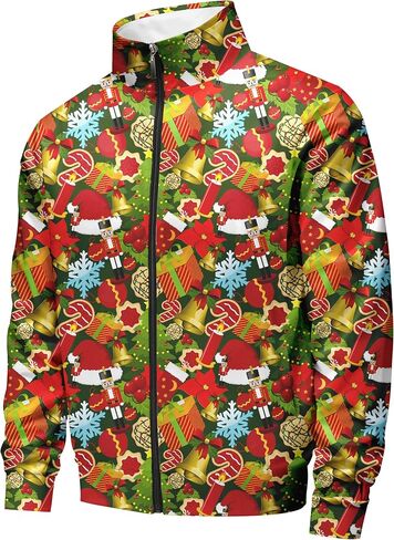 Retro 80s 90s outfit for men tracksuits sweatsuits for men 2 piece set Jogging Warm Up Zip with 2 Knit Beanie hat in Saudi Arabia