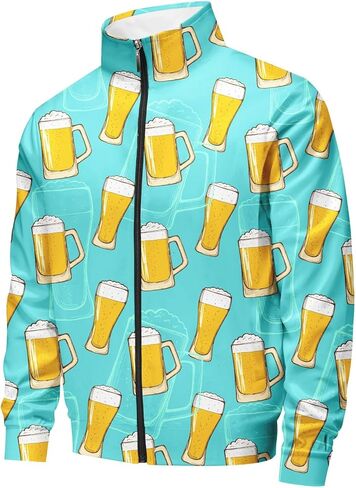 Retro 80s 90s outfit for men tracksuits sweatsuits for men 2 piece set Jogging Warm Up Zip with 2 Knit Beanie hat in Saudi Arabia
