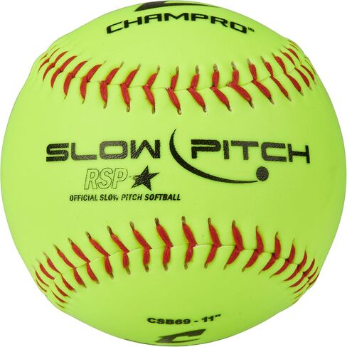 Champro 12" Slow Pitch Practice Softballs with Flat Seams and Durahide Cover, 12 Pack in Saudi Arabia