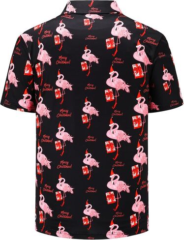 Mens Christmas Polo Shirts Funny Golf Shirts for Men Performance Moisture Wicking Quick Dry Athletic Short Sleeve Shirts in Saudi Arabia