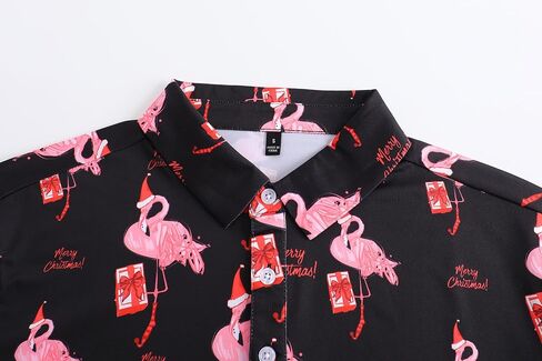 Mens Christmas Polo Shirts Funny Golf Shirts for Men Performance Moisture Wicking Quick Dry Athletic Short Sleeve Shirts in Saudi Arabia