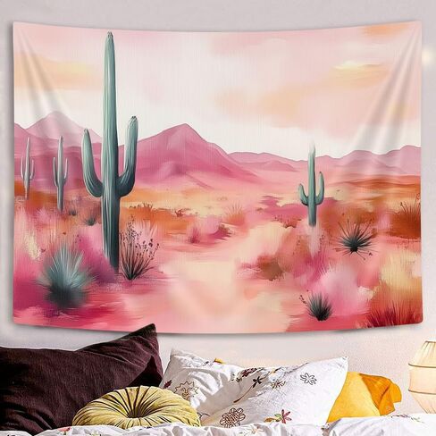 Pink Western Tapestry, Funny Hot Pink Cow Boots Tapestry for Bedroom, Preppy Howdy Cowgirl Tapestry Aesthetic Wall Hanging for Teen Girls Women College Dorm Living Room Party Decor, 60X40IN in Saudi Arabia