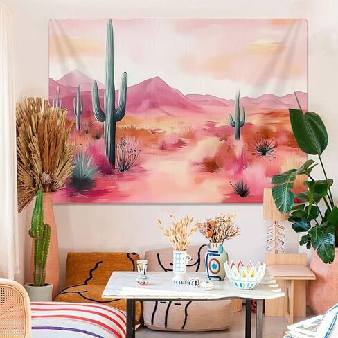 Pink Western Tapestry, Funny Hot Pink Cow Boots Tapestry for Bedroom, Preppy Howdy Cowgirl Tapestry Aesthetic Wall Hanging for Teen Girls Women College Dorm Living Room Party Decor, 60X40IN in Saudi Arabia