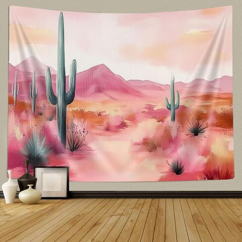 Pink Western Tapestry, Funny Hot Pink Cow Boots Tapestry for Bedroom, Preppy Howdy Cowgirl Tapestry Aesthetic Wall Hanging for Teen Girls Women College Dorm Living Room Party Decor, 60X40IN in Saudi Arabia