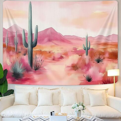 Pink Western Tapestry, Funny Hot Pink Cow Boots Tapestry for Bedroom, Preppy Howdy Cowgirl Tapestry Aesthetic Wall Hanging for Teen Girls Women College Dorm Living Room Party Decor, 60X40IN in Saudi Arabia