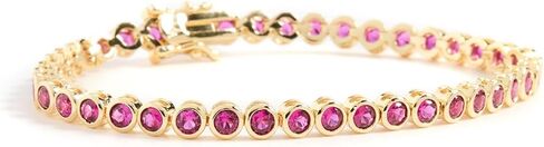 ADINA EDEN Women's Magenta Bezel Tennis Bracelet in Saudi Arabia