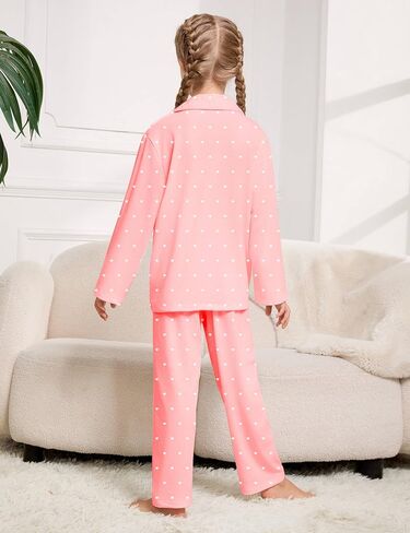 4 Pcs Kids Girls Pajamas Set with Headband Eye Masks Boy Girl Button-up Pajama Sleepwear Nightwear in Saudi Arabia