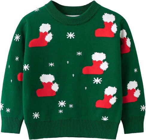 LMYOVE Kids Christmas Sweaters, Toddler Girls Boys Long Sleeve Knit Pullover Sweater Xmas Holiday Tops in Saudi Arabia