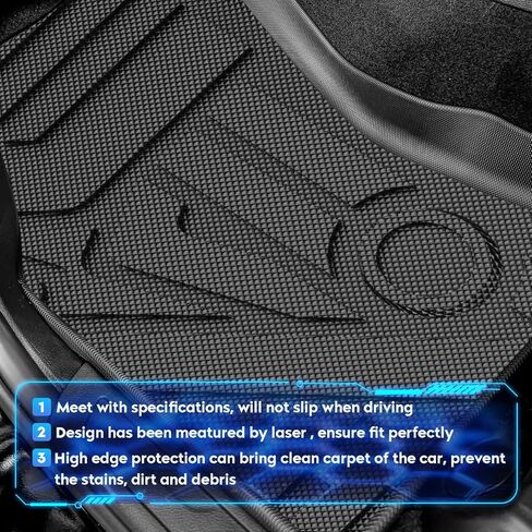 TadaMark Floor Mats Fit for BMW 330i 2019-2024 Fit for BMW 520i 330e 2020-2024 Black Deep Dish All-Weather Mats Heavy-Duty Waterproof Floor Liner for Cars - 3 Piece in Saudi Arabia