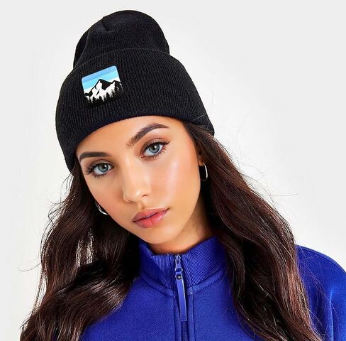 Winter Beanie Hats for Men Women - Mountain Style Knit Cuffed Beanie Skull Cap Outdoor Daily Wear in Kuwait