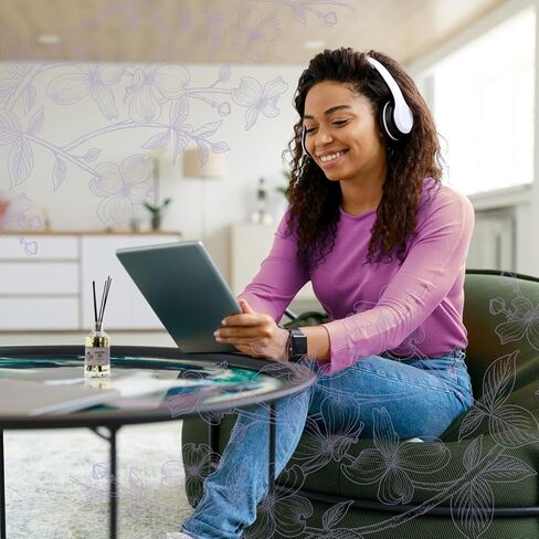 زيت الناشر Ella & Iris Home برائحة السوسن - موزع زيت السوسن واللافندر المريح لعطر المنزل والغرفة - فوائد العلاج العطري وغير سام - هدية ديكور المنزل والمكتب (6oz) in Saudi Arabia