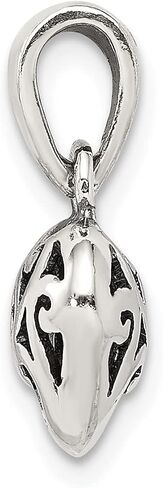 Lex & Lu Sterling Silver Antique Puff Heart Charm in Saudi Arabia