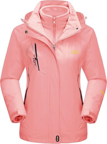 MAGCOMSEN Women's 3-in-1 Winter Coats Snow Ski Jacket Waterproof Windproof Fleece Lined Winter Jacket Parka in Saudi Arabia