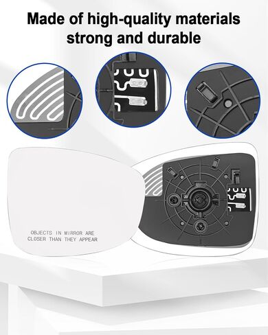 Right Passenger Side Mirror Glass Fit for Mazda CX-5 2013-2014 Replace KD37-69-1G7B, View Mirror Glass with Backing Plate Heated in Saudi Arabia