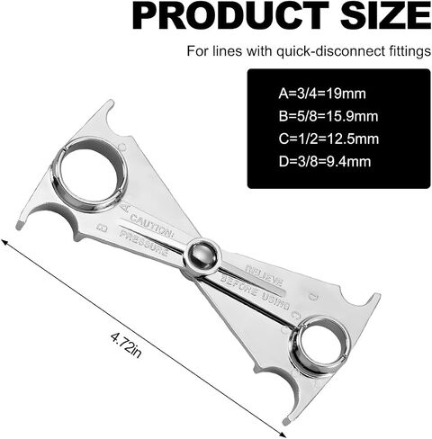 Fuel Line Disconnect Tool, 3/8 and 5/16 Inch Fuel Filter Removal Tool for Quick Disconnection, Multi-Purpose Scissor Fuel Line Wrench Fit Cars Truck SUV, Car Accessories in Kuwait