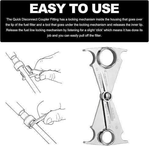 Fuel Line Disconnect Tool, 3/8 and 5/16 Inch Fuel Filter Removal Tool for Quick Disconnection, Multi-Purpose Scissor Fuel Line Wrench Fit Cars Truck SUV, Car Accessories in Kuwait
