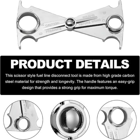 Fuel Line Disconnect Tool, 3/8 and 5/16 Inch Fuel Filter Removal Tool for Quick Disconnection, Multi-Purpose Scissor Fuel Line Wrench Fit Cars Truck SUV, Car Accessories in Kuwait