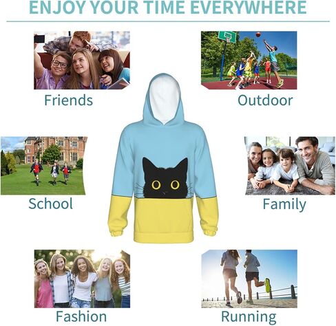 Lemon Sloth Teen Hooded Sweatshirt Boys And Girls Pullover Sweatshirt Thick Sports Hoodie 7-20 Years in Kuwait
