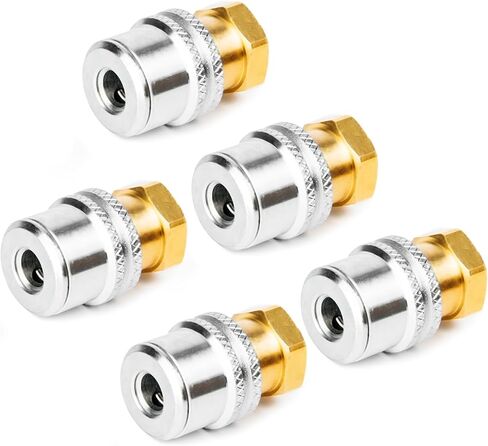 Kodilin 5PCS 1/4" FNPT Open Flow Brass Tire Chuck,Lock On Air Chuck,Tire Air Chuck for Tire Inflator Gauge and Air Compressor in Saudi Arabia