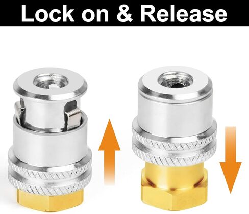 Kodilin 5PCS 1/4" FNPT Open Flow Brass Tire Chuck,Lock On Air Chuck,Tire Air Chuck for Tire Inflator Gauge and Air Compressor in Saudi Arabia