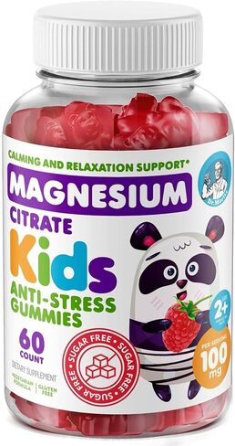 DR. MORITZ Sugar-Free Calm Magnesium Gummies for Kids and Adults - Kids Magnesium Gummies - Magnesium Citrate Gummies (60 Count (Pack of 2), Raspberry) in Saudi Arabia