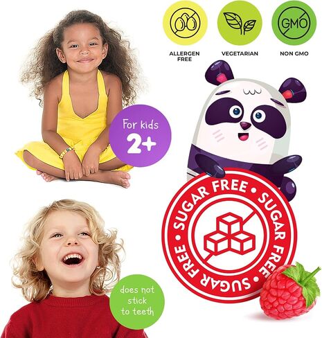 DR. MORITZ Sugar-Free Calm Magnesium Gummies for Kids and Adults - Kids Magnesium Gummies - Magnesium Citrate Gummies (60 Count (Pack of 2), Raspberry) in Saudi Arabia