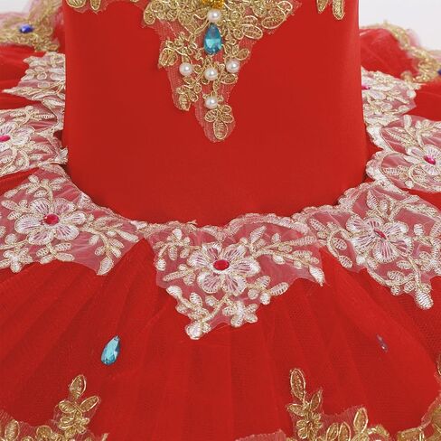 AFAVOM Girls Camisole Skirt Leotard Swan Lake Ballet Dance Outfit Sequin Platter Tutu Dress Ballerina Costume for Performance in Saudi Arabia