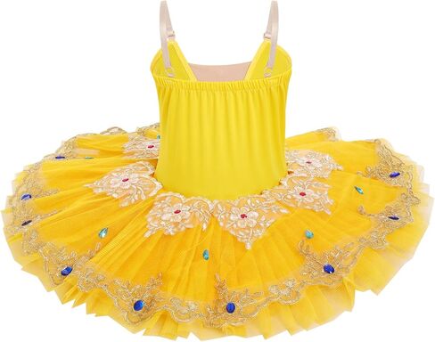 AFAVOM Girls Camisole Skirt Leotard Swan Lake Ballet Dance Outfit Sequin Platter Tutu Dress Ballerina Costume for Performance in Saudi Arabia