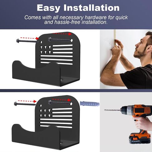 4pcs Automobile Car Door Hanger Rack Holder Storage Vehicle Wall Mount Bracket Garage Basement Heavy Duty Metal Removable with Rubber Lining Compatible Save Space Accessories U.S America Flag Pattern in Saudi Arabia