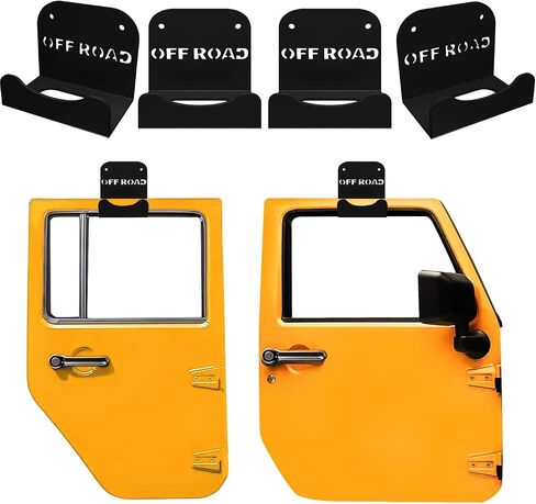 4pcs Automobile Car Door Hanger Rack Holder Storage Vehicle Wall Mount Bracket Garage Basement Heavy Duty Metal Removable with Rubber Lining Compatible Save Space Accessories U.S America Flag Pattern in Saudi Arabia