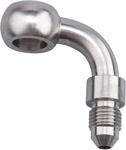 Stainless Steel 90 Degree -3 AN Male to Banjo Eye Hole Diameter 10.2mm Brake Banjo Fitting for AN3 PTFE Brake Hose Line in Saudi Arabia