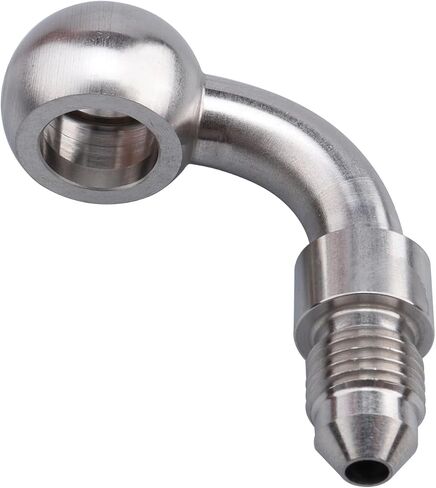 Stainless Steel 90 Degree -3 AN Male to Banjo Eye Hole Diameter 10.2mm Brake Banjo Fitting for AN3 PTFE Brake Hose Line in Saudi Arabia