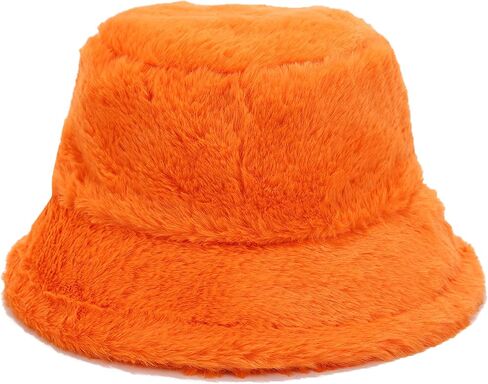 Umeepar Winter Faux Fur Fuzzy Bucket Hat Fluffy Warm Hat for Women Men in Saudi Arabia