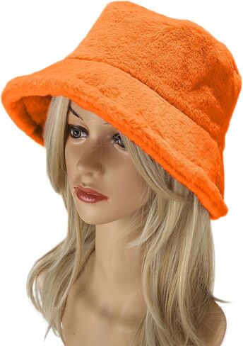 Umeepar Winter Faux Fur Fuzzy Bucket Hat Fluffy Warm Hat for Women Men in Saudi Arabia