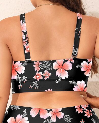 Plus Size Bikini Top Only - Women Swim Bra Lace Up Swimsuit Top V Neck Bathing Suit Tops for Large Bust Swimwear 2025 in Saudi Arabia