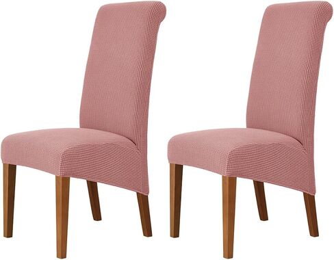 SZJIAHTM 2 Pcs Large Jacquard Dining Room Chair Covers Elastic Stretchable High Back Chair Slipcovers for Kitchen Seat Protectors Living Room Wedding Banquet Decor in Saudi Arabia