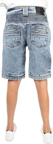 X RAY Boys Shorts, Big Boy & Little Kids Stretch Denim Shorts, Moto Biker & Fashion Rips Distressed Jean Shorts for Boys in Kuwait