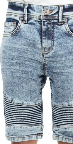 X RAY Boys Shorts, Big Boy & Little Kids Stretch Denim Shorts, Moto Biker & Fashion Rips Distressed Jean Shorts for Boys in Kuwait