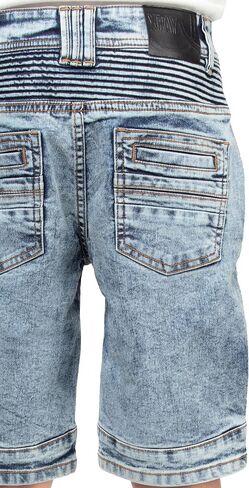 X RAY Boys Shorts, Big Boy & Little Kids Stretch Denim Shorts, Moto Biker & Fashion Rips Distressed Jean Shorts for Boys in Kuwait