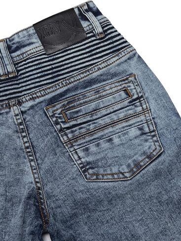 X RAY Boys Shorts, Big Boy & Little Kids Stretch Denim Shorts, Moto Biker & Fashion Rips Distressed Jean Shorts for Boys in Kuwait