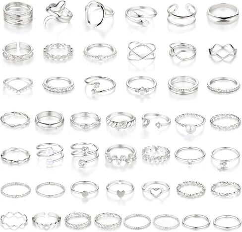CHICUTIE Gold Knuckle Rings Set For Women Stackable Joint Finger Midi Rings Dainty Cubic Crystal Zirconia Simple Hollow Twist Cute Rings Pack Jewelry Gift in Saudi Arabia