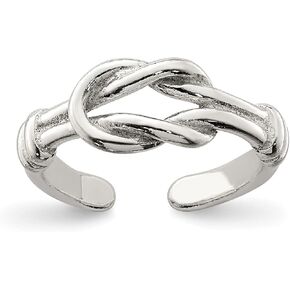 Lex & Lu Sterling Silver Love Knot Toe Ring